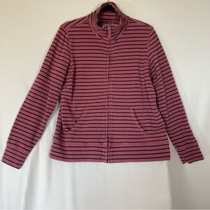L.L. Bean Pink and Black Cardigan Sweater